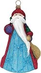 Blue Mosaic Santa